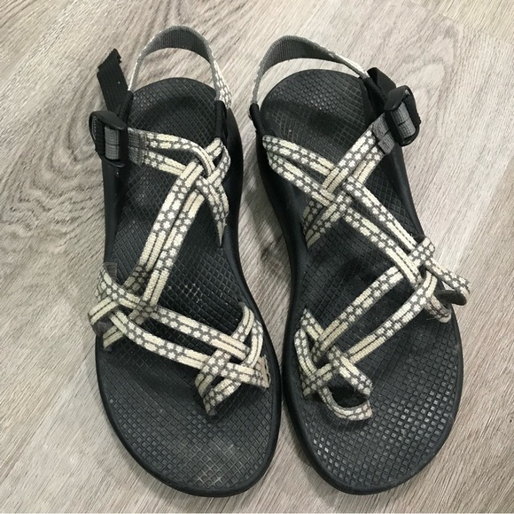 Chaco Womens Zx/2 Sandals Yampa Light Beam Gray Cream Pattern Hiking Outdoor 10 - Picture 3 of 7